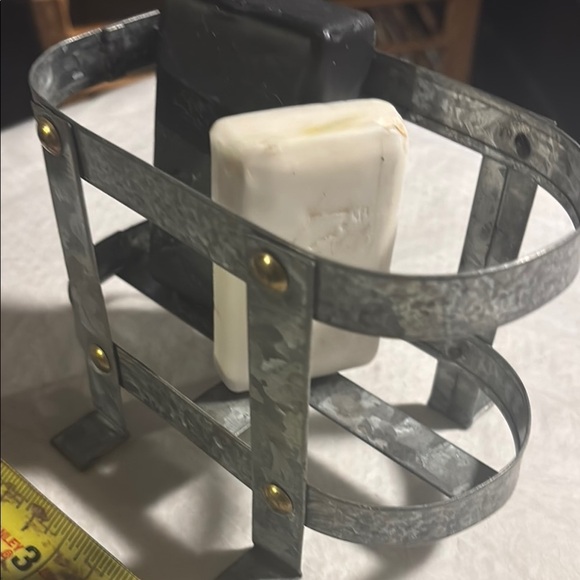 Metal Soap Holder with Black and White Accents - Picture 12 of 16